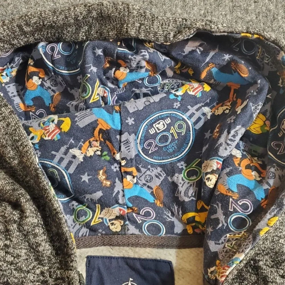 2019 Disney Parks Full Zip Hoodie Sweatshirt Embroidered Mickey Mouse Youth XL - Picture 14 of 16